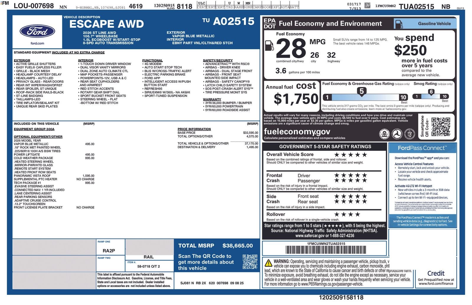 2026 Ford Escape ST-Line