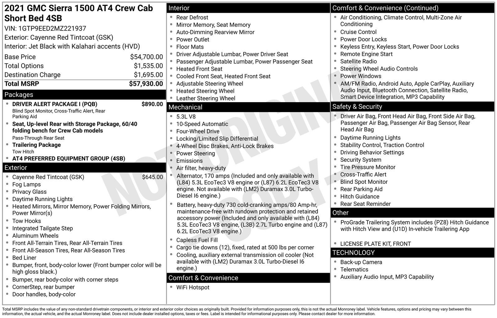 2021 GMC Sierra 1500 AT4