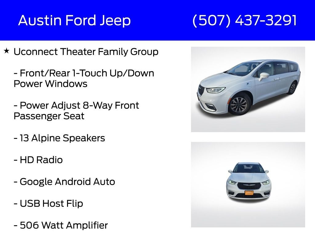 2022 Chrysler Pacifica Hybrid Touring L Theatre System!