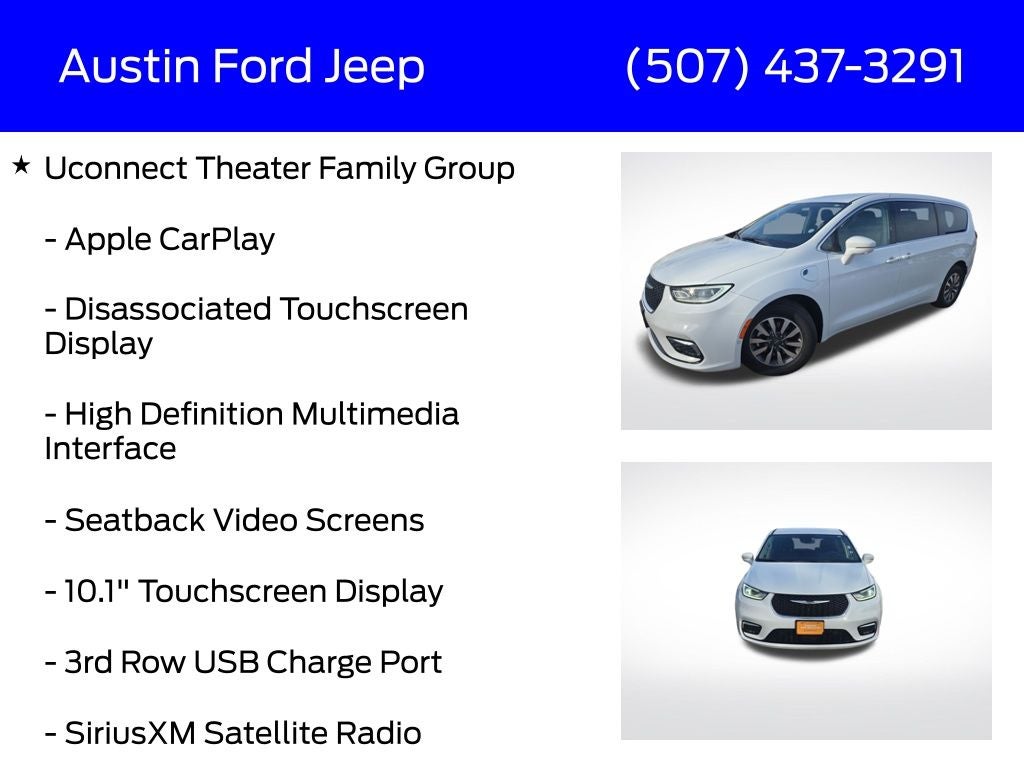 2022 Chrysler Pacifica Hybrid Touring L Theatre System!