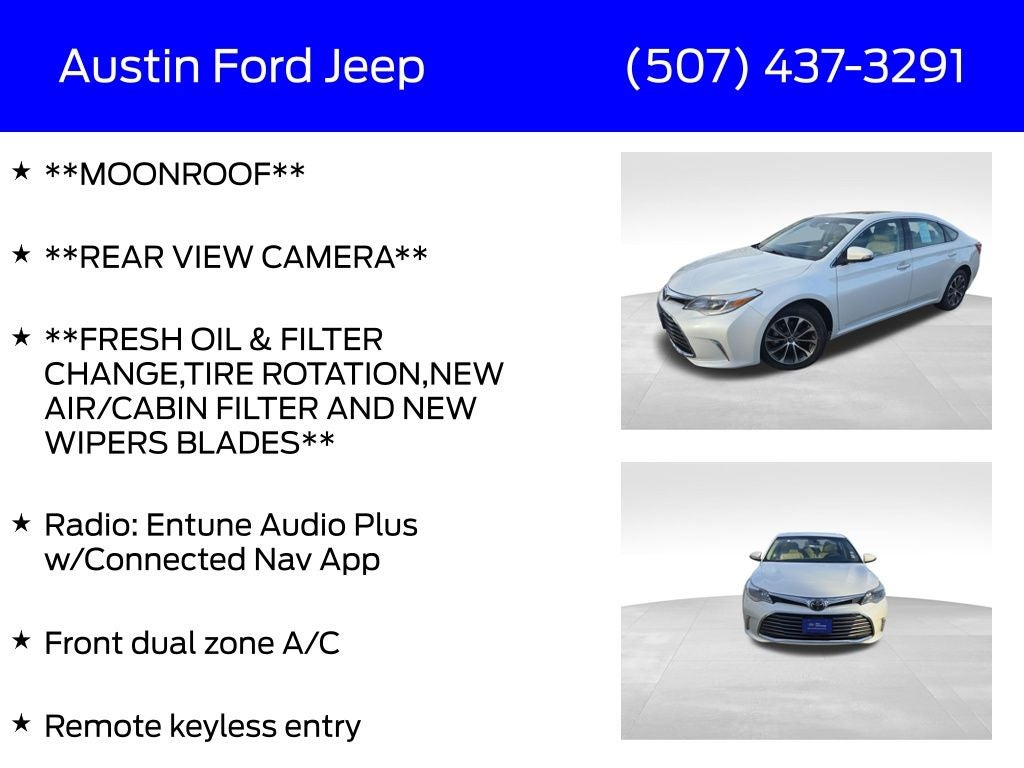 2018 Toyota Avalon XLE Plus