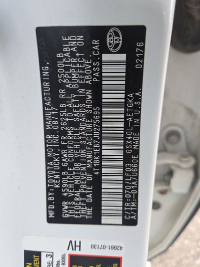 2018 Toyota Avalon XLE Plus