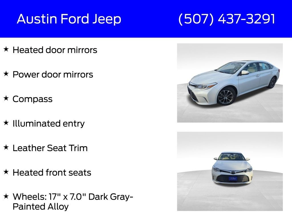 2018 Toyota Avalon XLE Plus