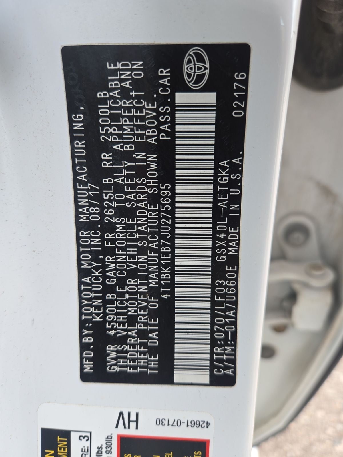 2018 Toyota Avalon XLE Plus