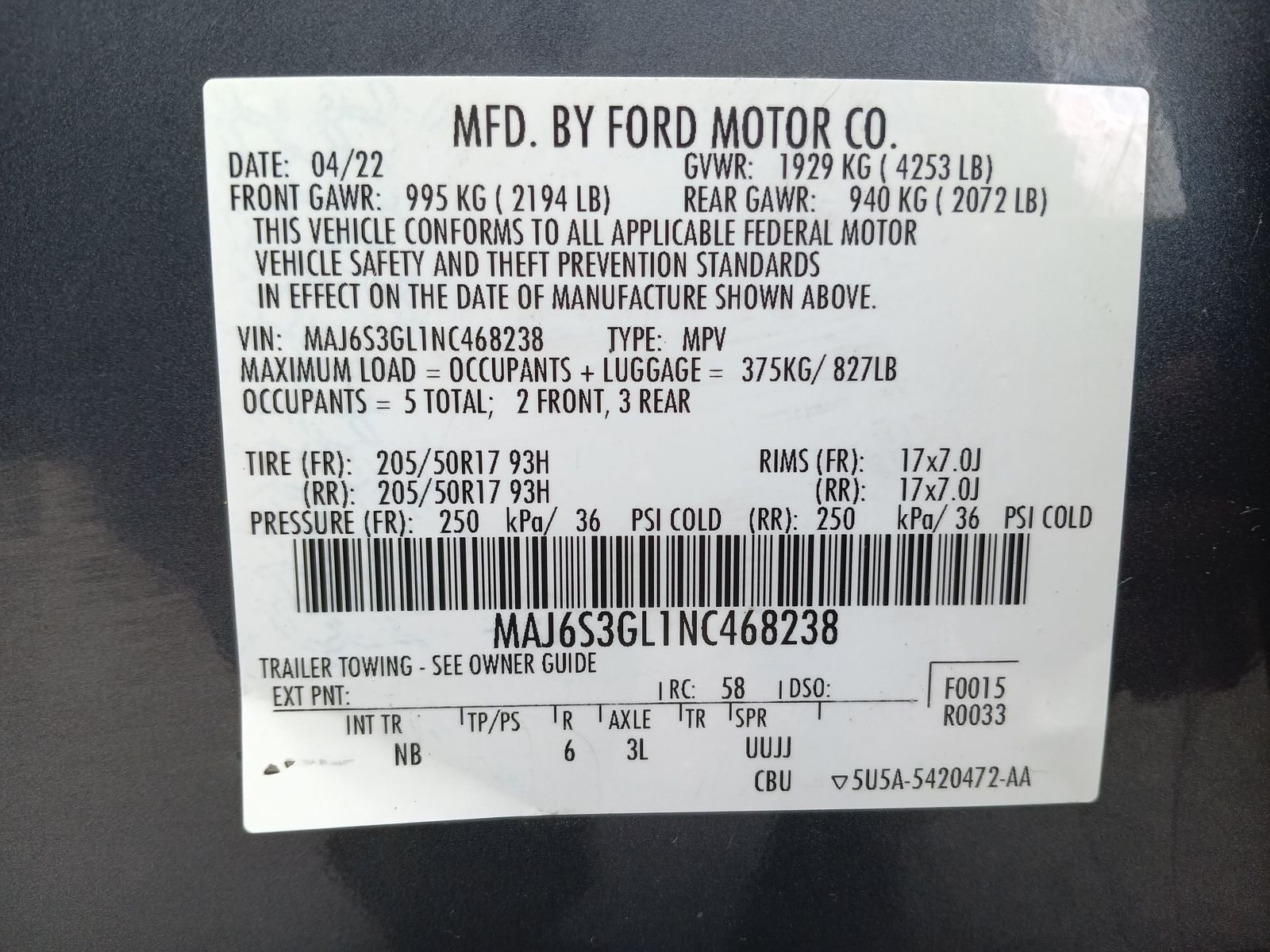 2022 Ford EcoSport SE